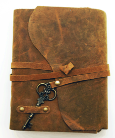 Soft Leather Journal with Key Closure 5 x 7 inches